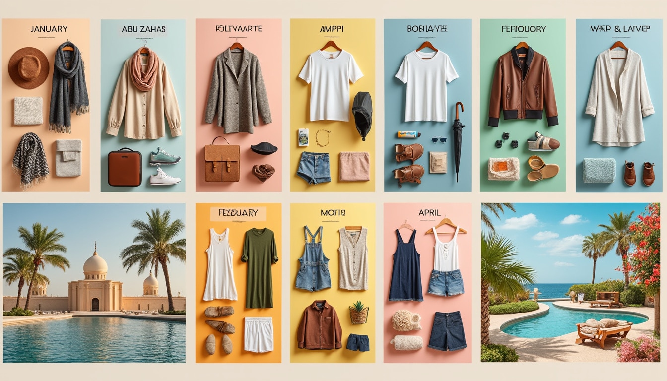 discover essential packing tips for every month in abu dhabi. from summer heat essentials to winter wear, find out what to bring to make your trip comfortable and enjoyable throughout the year.