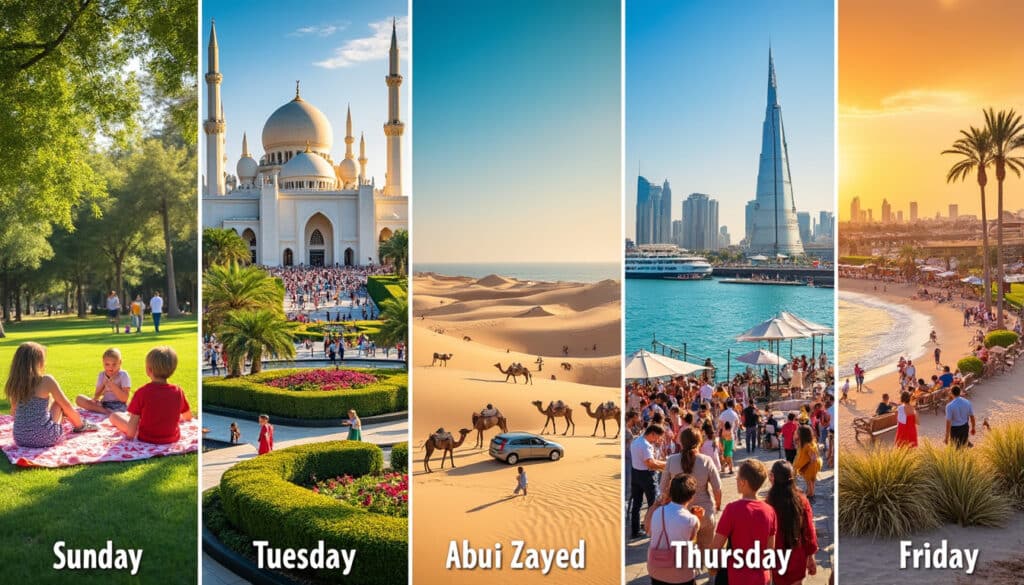 discover the best activities and attractions in abu dhabi for each day of the week. from thrilling adventures to cultural experiences, plan your perfect itinerary and make the most of your time in this vibrant city.